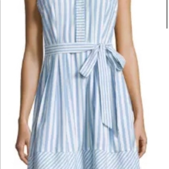 milly blue and white striped dress